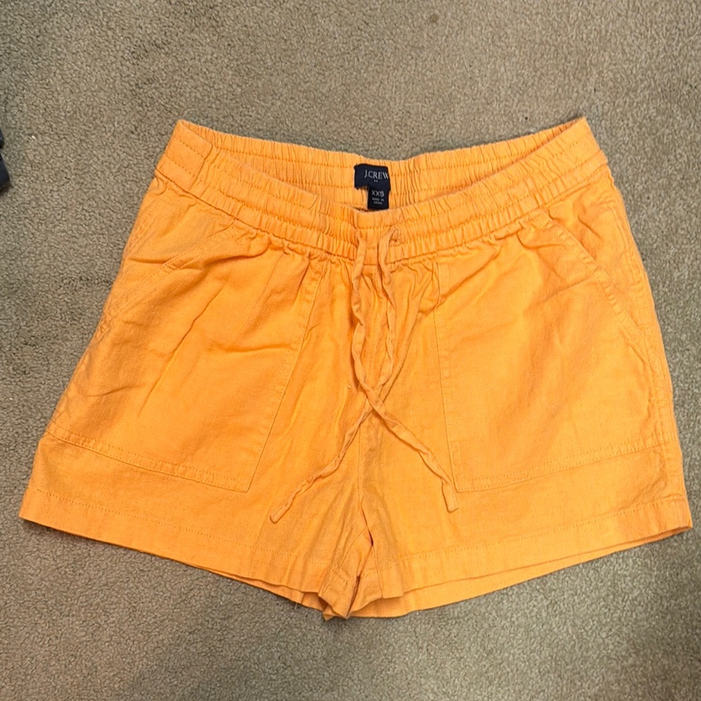 J. Crew Women's Orange Linen Shorts